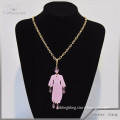 handmade women charm accessory designer pink pendant jewelry